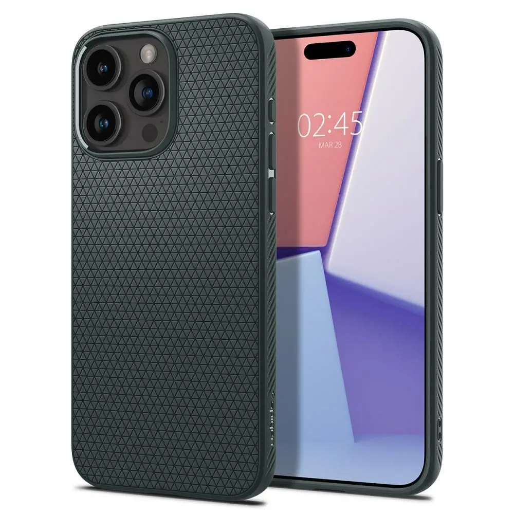 SPIGEN ovitek LIQUID AIR za iPhone 15 Pro Max v barvi abyss green