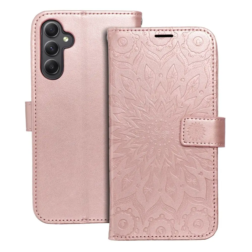 Torbica MEZZO Book za SAMSUNG A34 5G, mandala, zlato-roza
