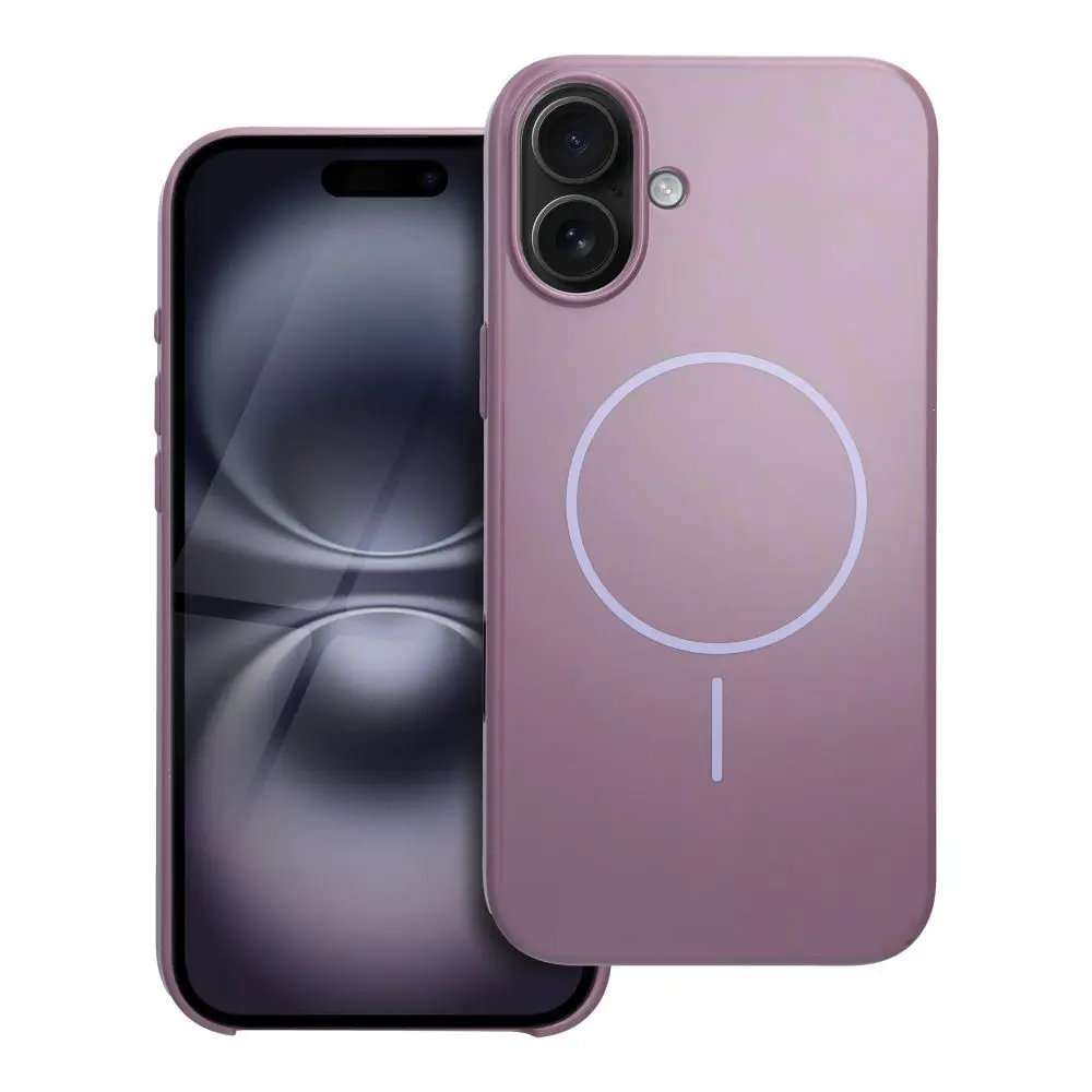 Etui za iPhone 16 PLUS Premium Glossy Mag Cover, združljivo z MagSafe in gumbom za upravljanje kamere, vijolično
