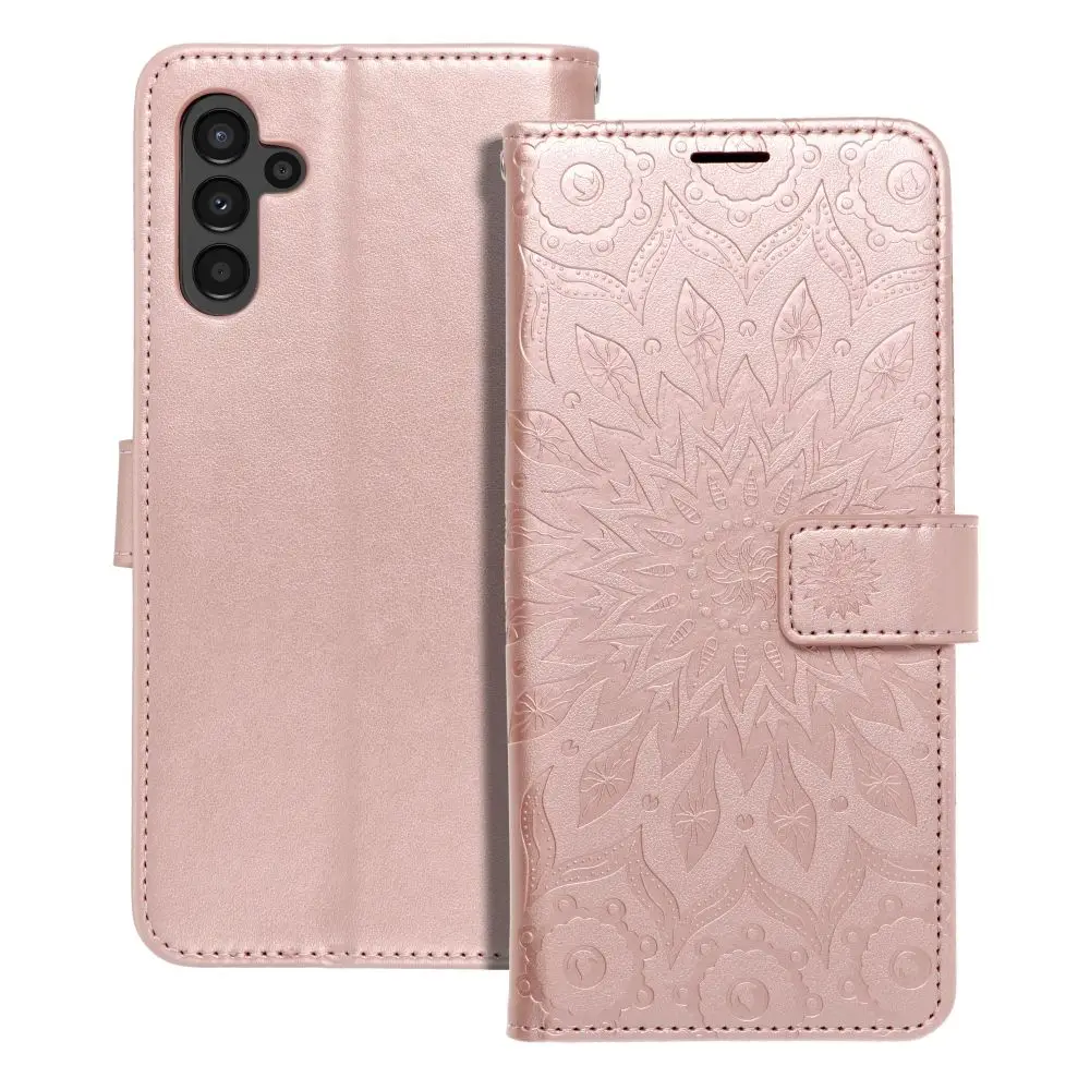 Torba MEZZO Book za SAMSUNG A13 5G / A04S, mandala, zlato-roza