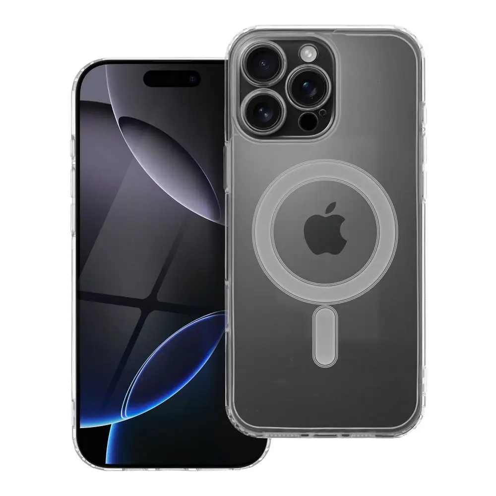 Transparentni etui za iPhone 16 PRO MAX Clear Mag Cover (STR / CAMERA PROTECTION), združljiv z MagSafe