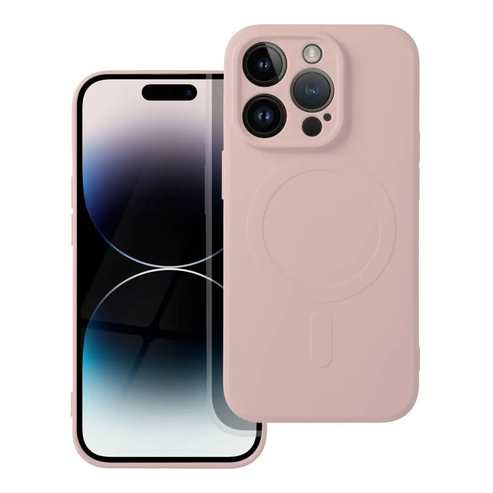 SILICONE MAG COVER ovitek, združljiv z MagSafe, za iPhone 14 Pro, roza