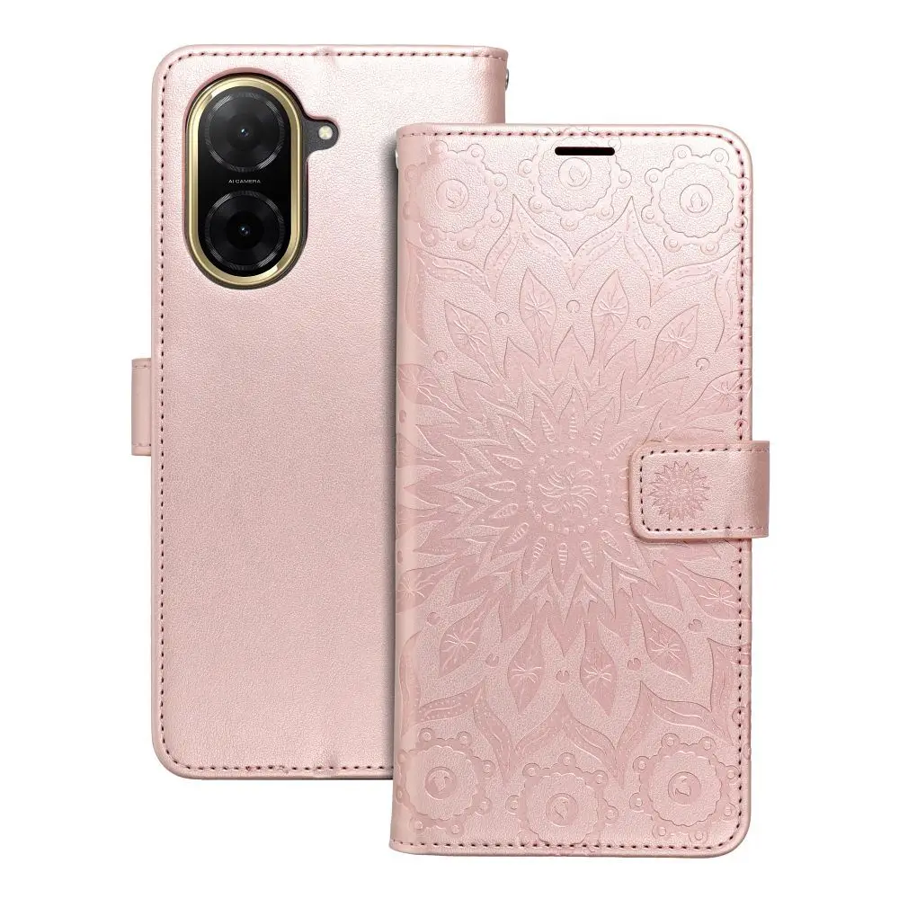 Torba MEZZO Book za XIAOMI Redmi A5 (173,3 x 79,4 x 8,26) z motivom mandale v zlato-roza barvi