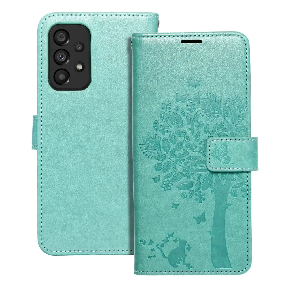 Torba MEZZO Book za SAMSUNG A53 5G, lesena, zelena