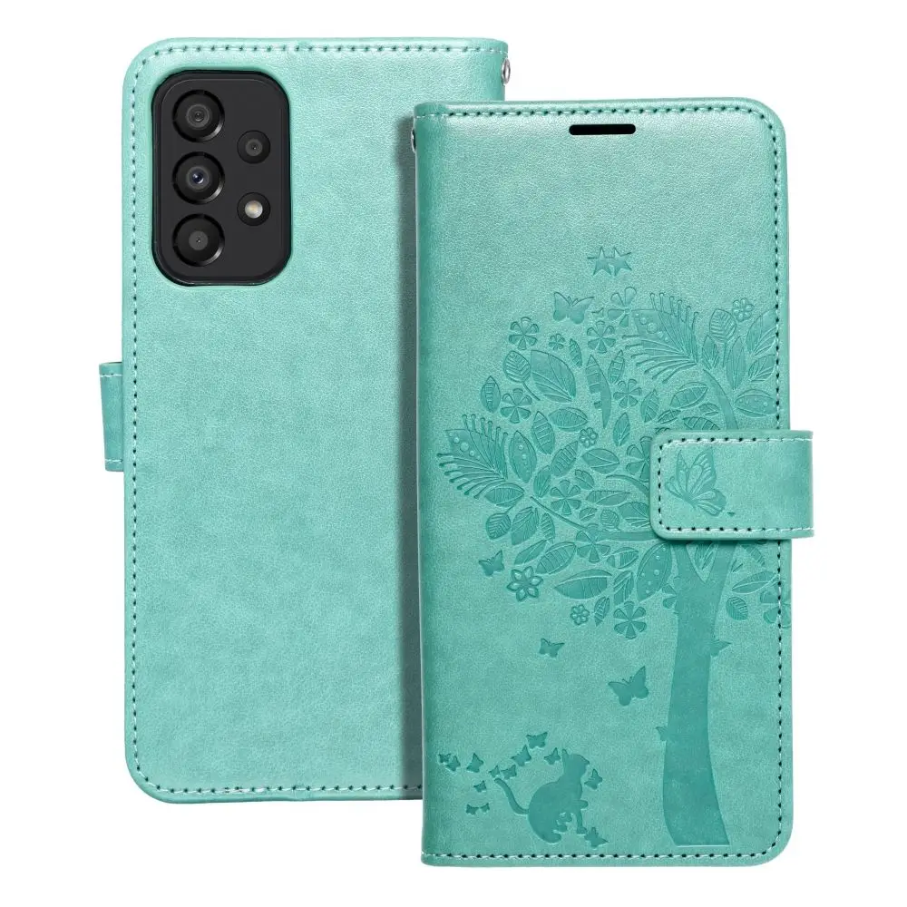 Torba MEZZO Book za SAMSUNG A33 5G, lesena, zelena