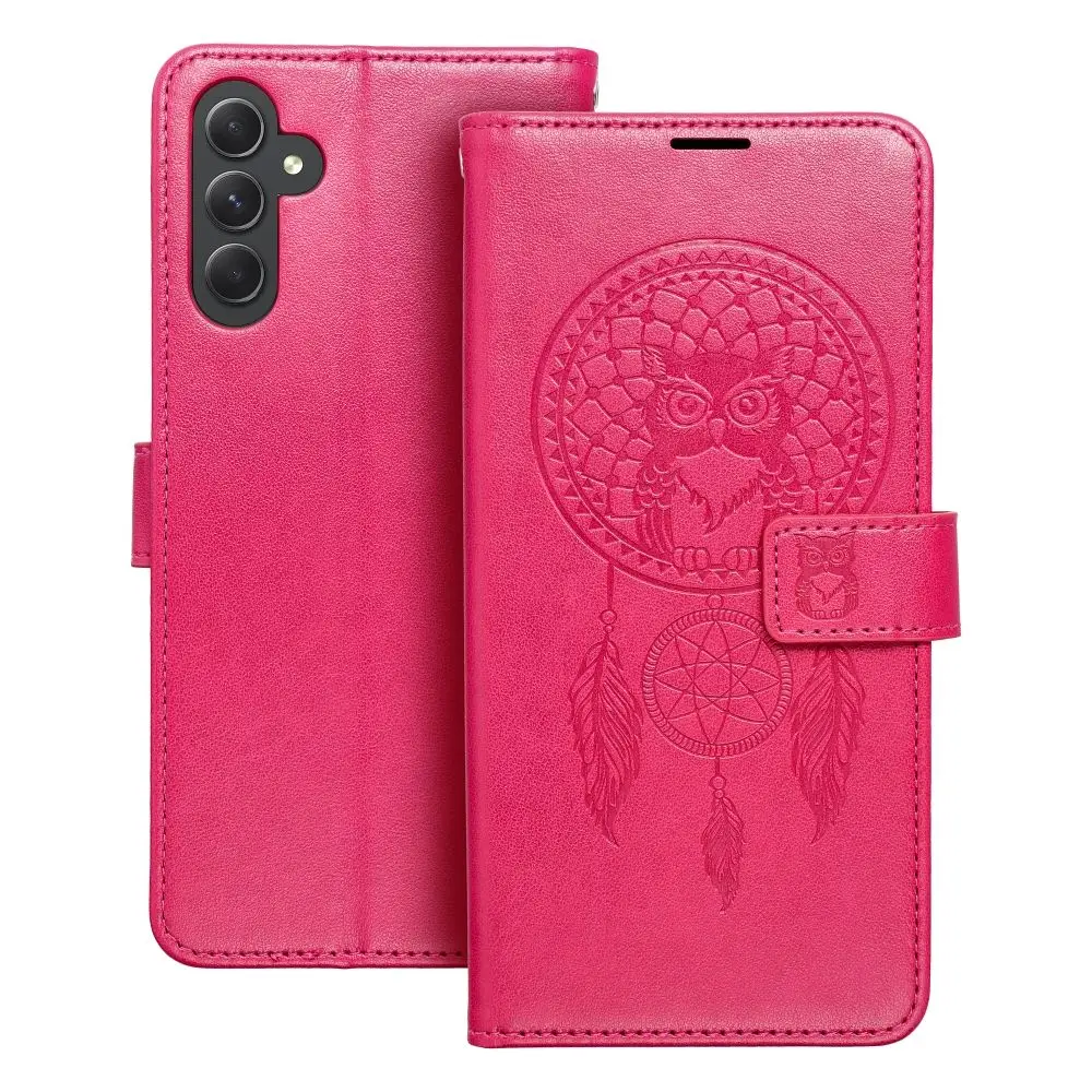 Torbica MEZZO Book za SAMSUNG A34 5G »Lovec sanj« v barvi magenta