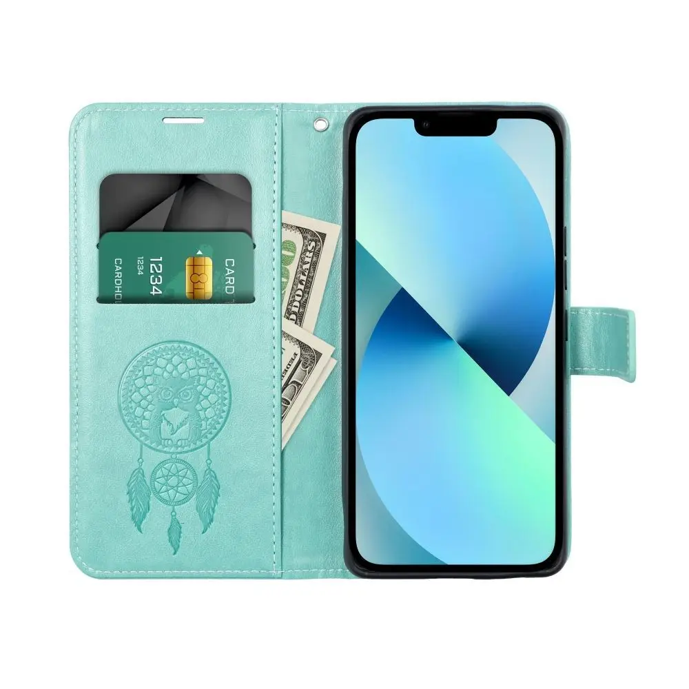 Torbica MEZZO Book za SAMSUNG S25 Edge, motiv sanjskega lovca, zelena