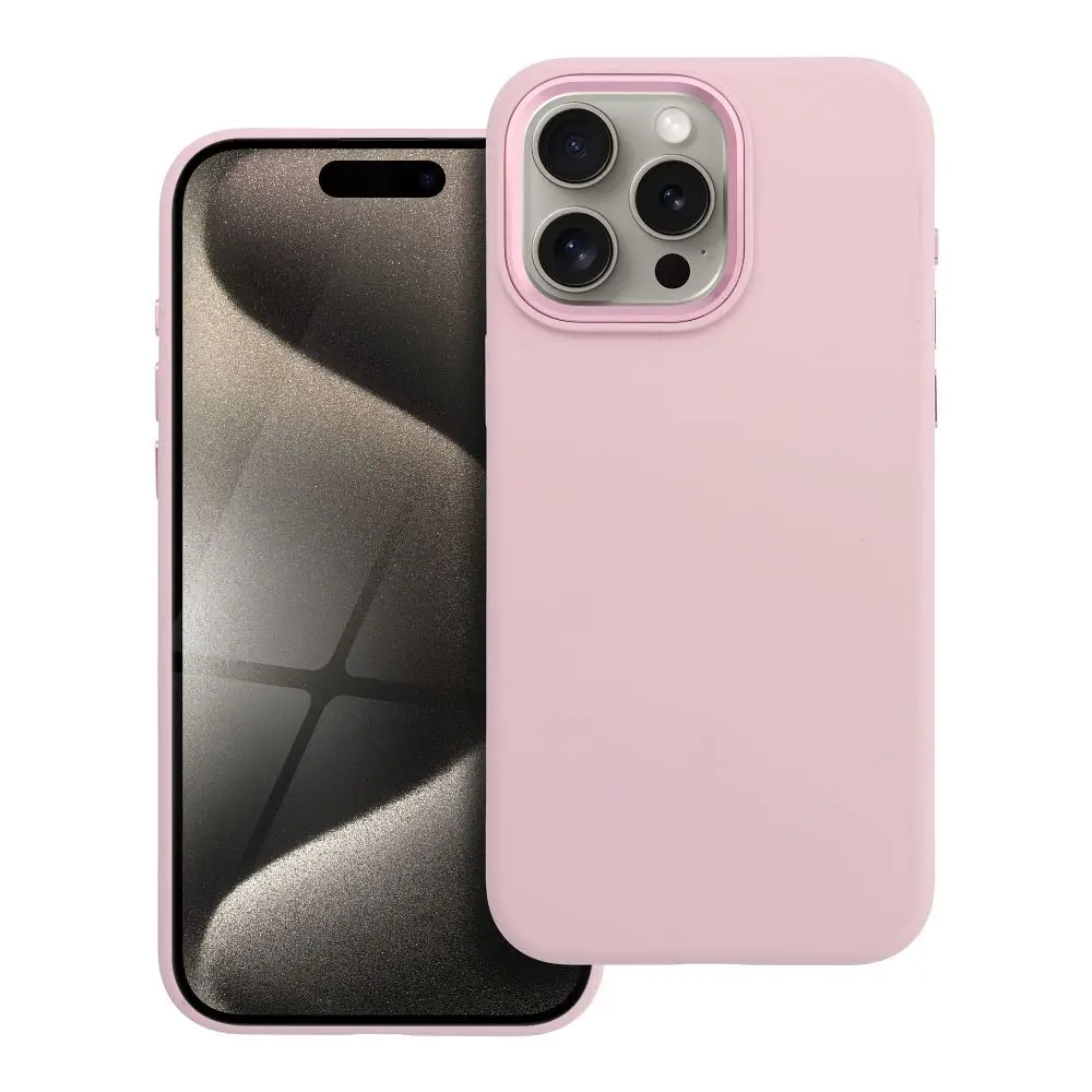 Ohišje za iPhone 15 PRO MAX Forcell F-Protect Frame Premium, združljivo z MagSafe, roza 0INT
