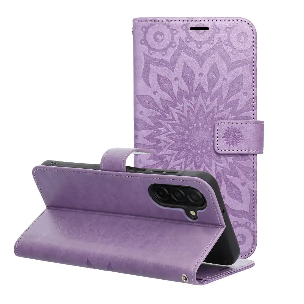 Torbica MEZZO Book za XIAOMI Redmi Note 14 PRO 4G, mandala, vijolična