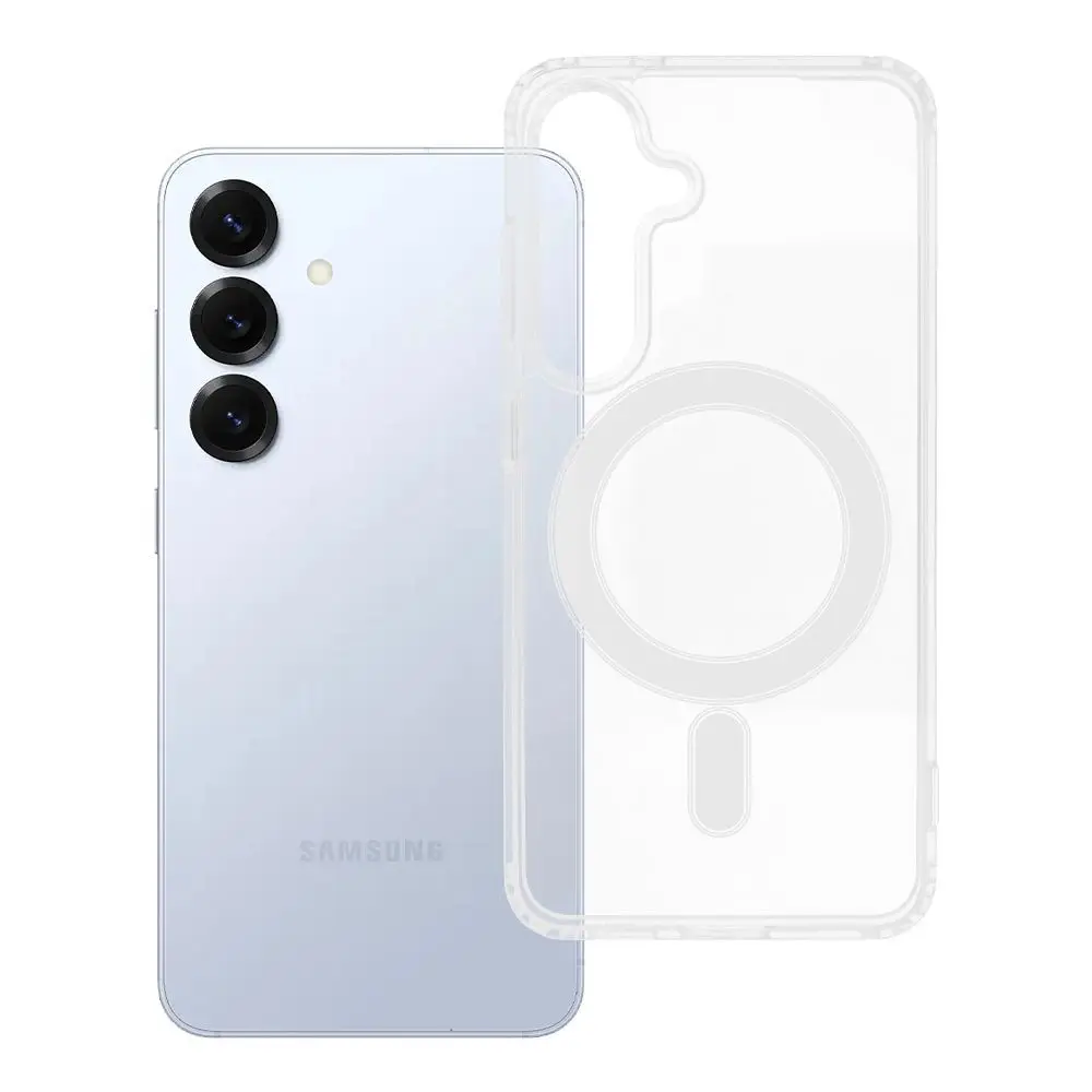 Transparentni etui za Samsung S25 Clear Mag Cover (MID), združljiv z MagSafe