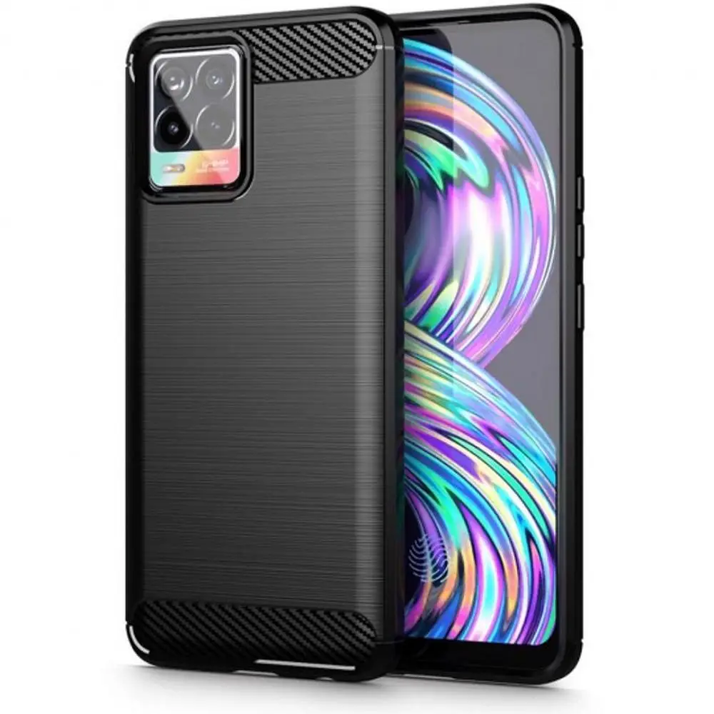Ohišje za Realme 8 Carbon, črno