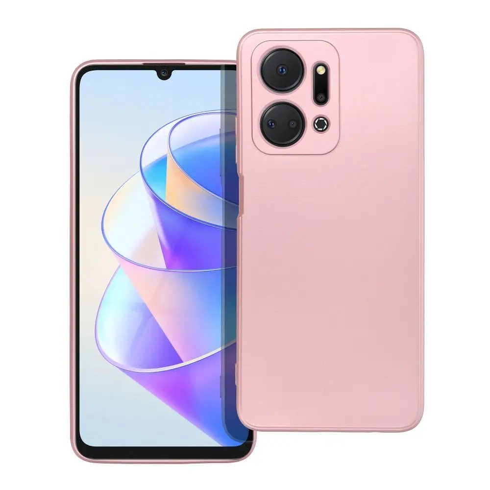 Etui za Honor X7A v roza barvi z metalnim odtenkom