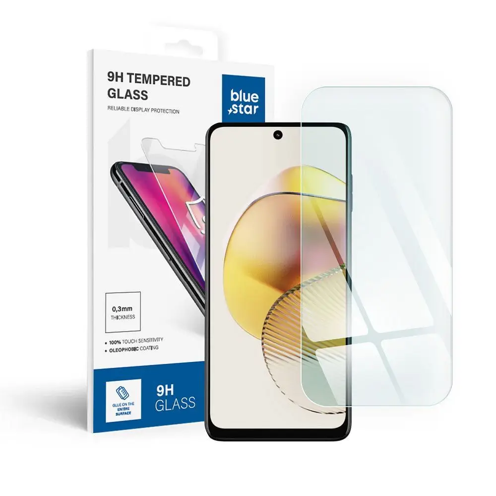 Kaljeno steklo za Motorola G73 Blue Star