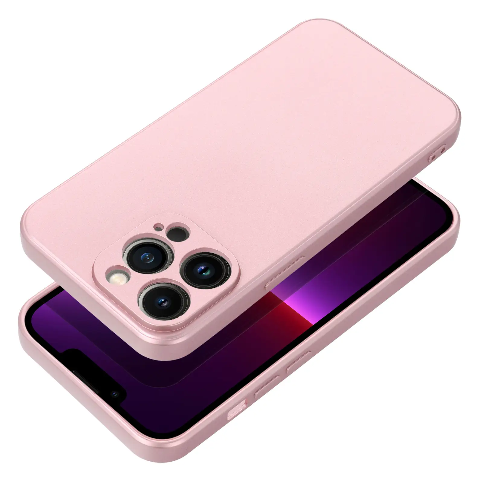 Ovitek za iPhone 17 AIR v roza barvi z metalnim odtenkom