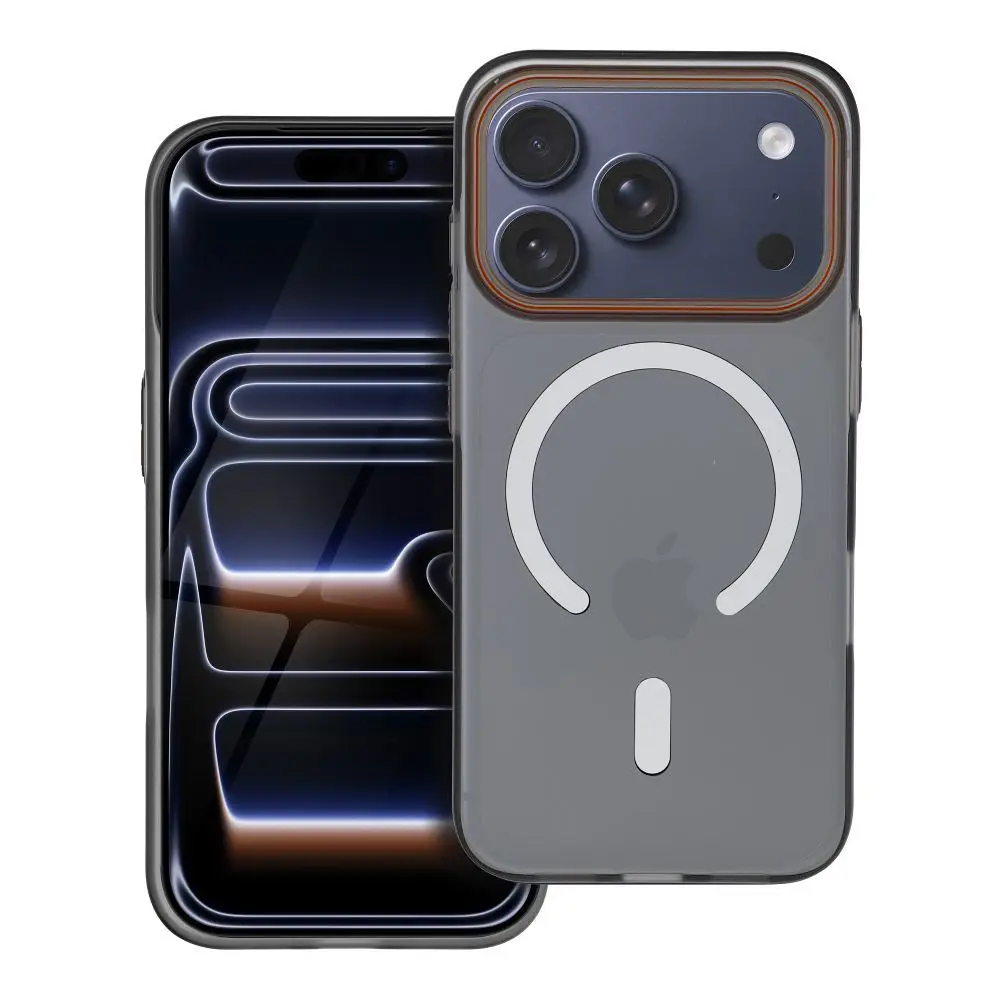 Ohišje za iPhone 17 PRO MAX Go Orange, združljivo z MagSafe, črno