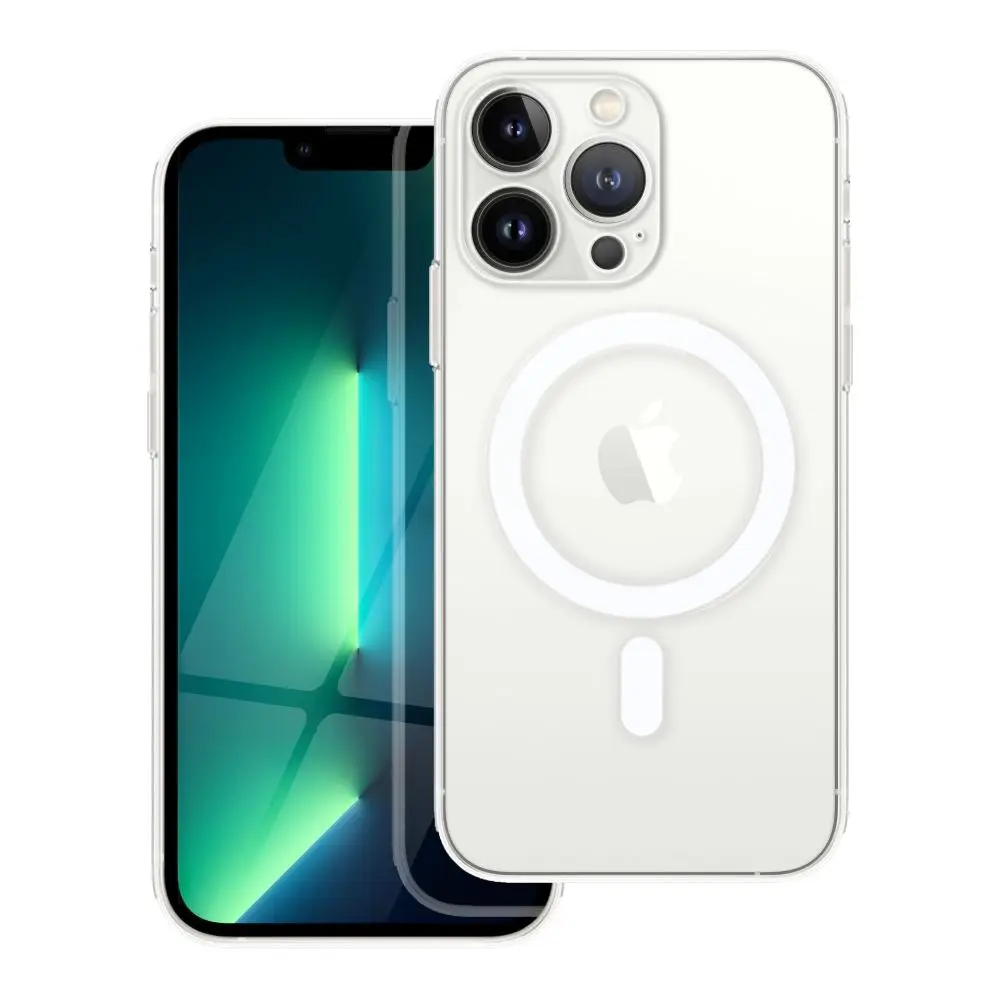 Transparentni etui za iPhone 13 PRO Clear Mag Cover (STR / CAMERA PROTECTION), združljiv z MagSafe