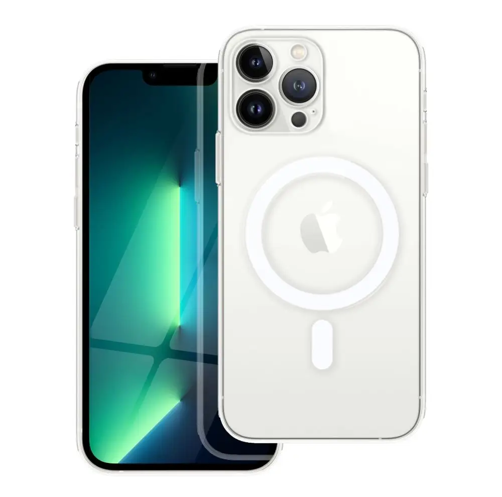 Transparentni etui za iPhone 13 PRO MAX Clear Mag Cover (STR / CAMERA PROTECTION), združljiv z MagSafe