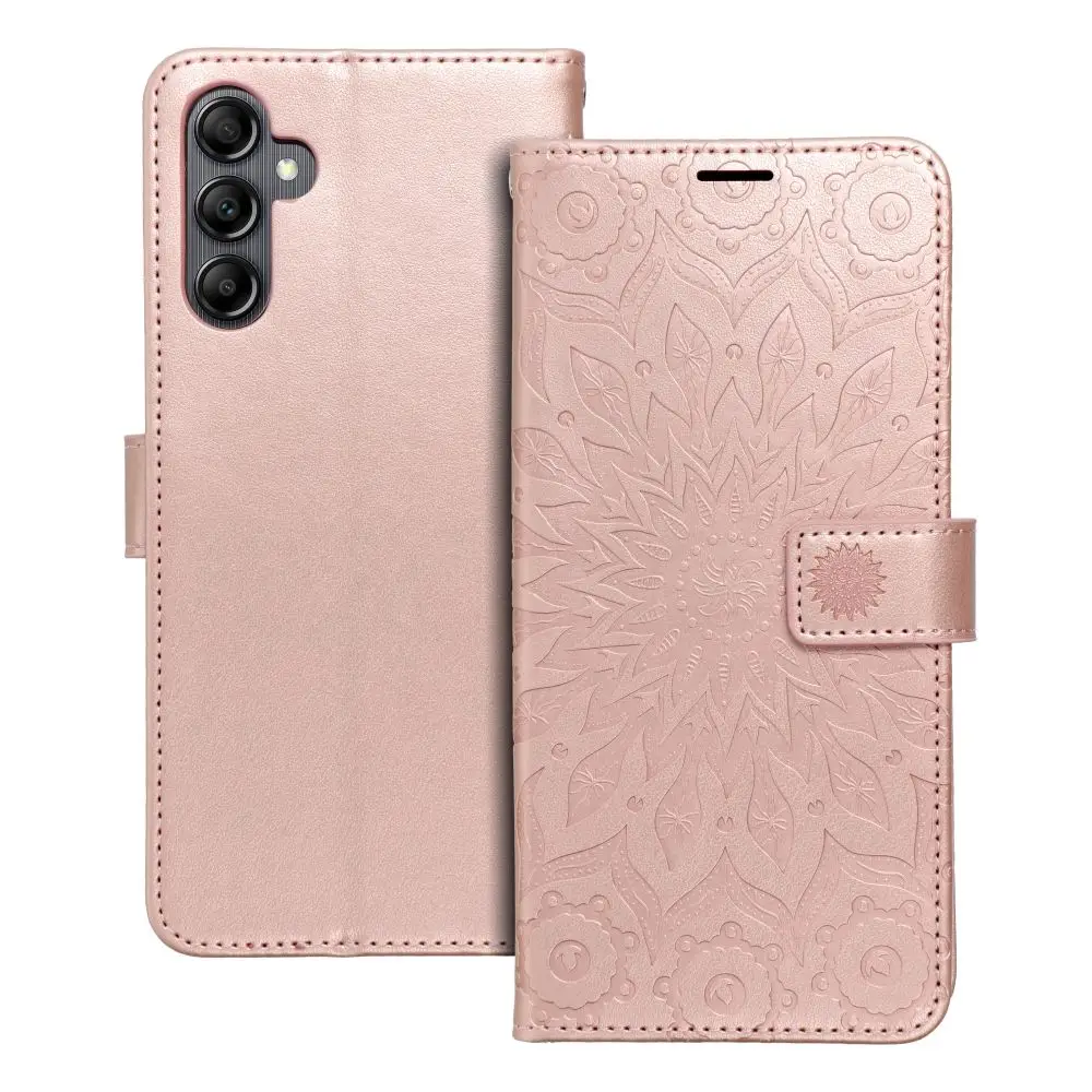 Ohišje MEZZO Book za SAMSUNG A14 4G / A14 5G, mandala, zlato-roza