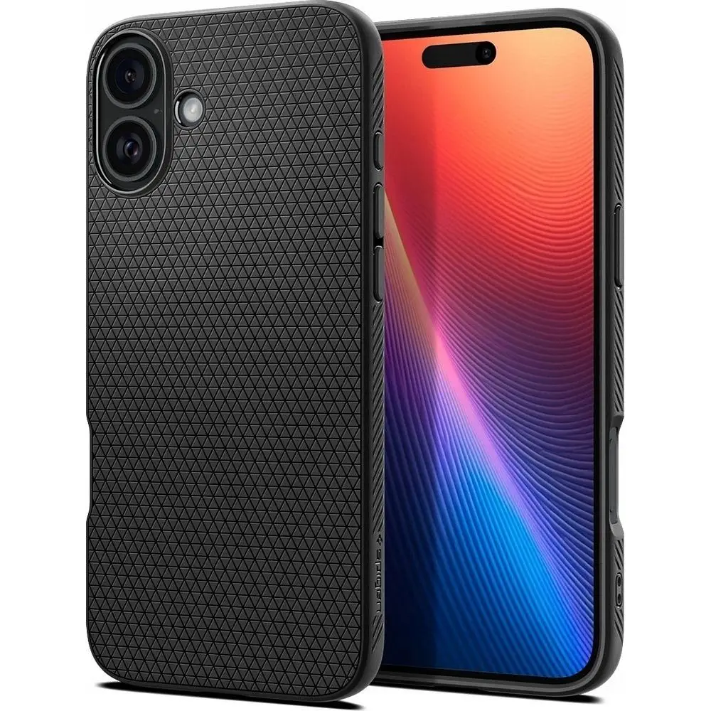 SPIGEN ovitek LIQUID AIR za iPhone 16, mat črna barva