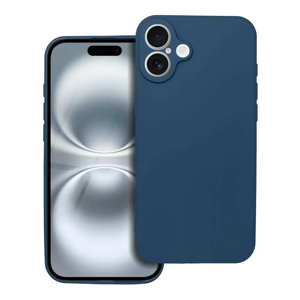 Mehka torbica za iPhone 16 Plus, temno modra