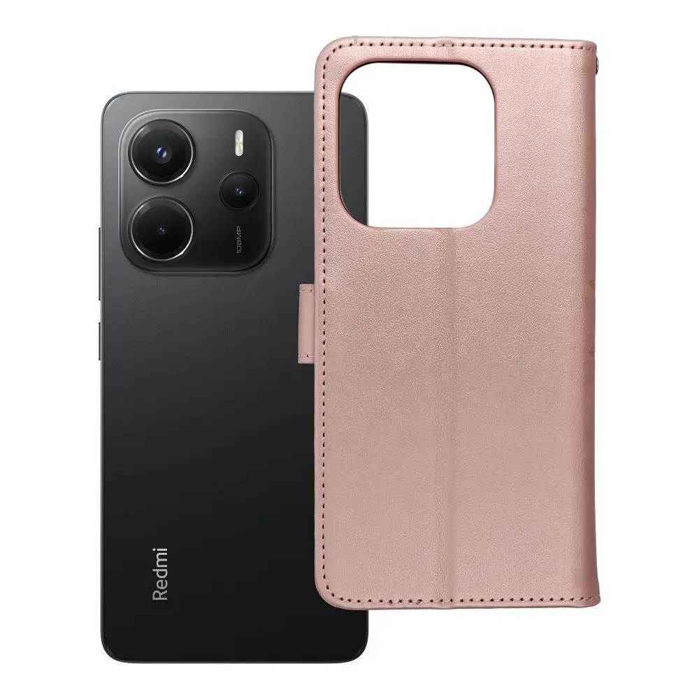 Torba MEZZO Book za XIAOMI Redmi Note 14 4G (GLOBAL – 164,84 mm x 78,15 mm x 8,16 mm) mandala zlato-roza