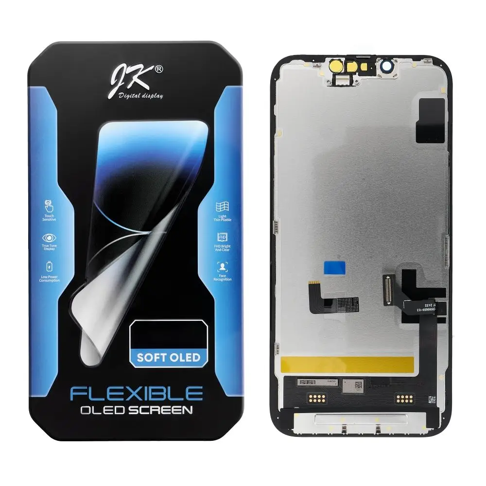 JK LCD-zaslon za iPhone 14 SOFT OLED (zamenjava IC)