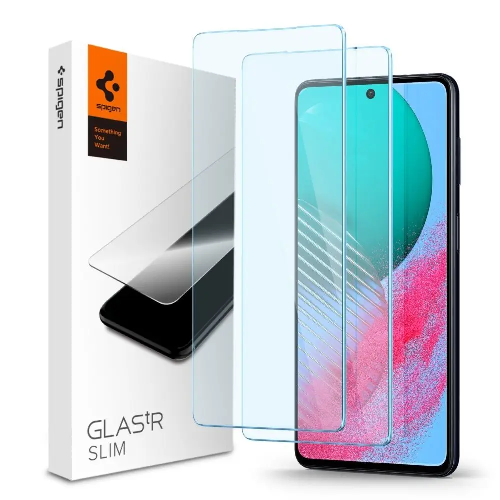 SPIGEN kaljeno steklo GLAS.TR"EZ FIT" (2-pak) za SAMSUNG M54 5G, prozorno