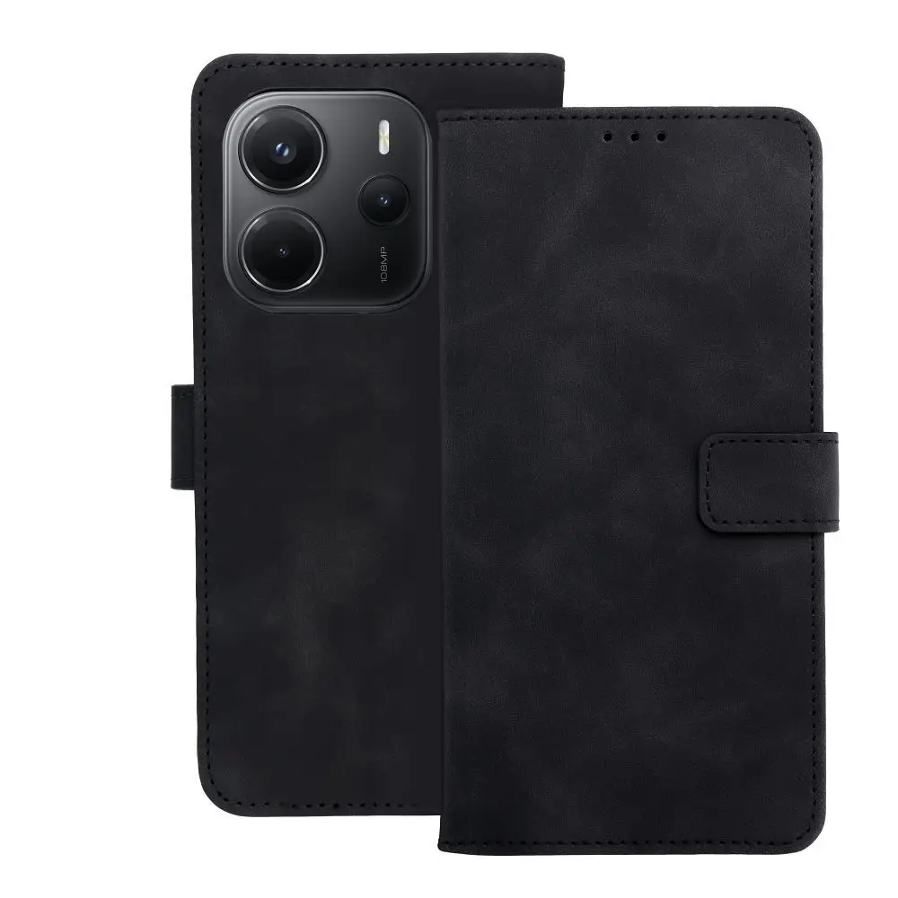 TENDER Book ovitek za XIAOMI Redmi Note 14 4G (GLOBAL – 164,84 mm x 78,15 mm x 8,16 mm), črn