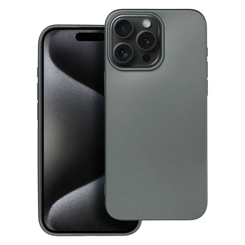 Ohišje za iPhone 15 PRO MAX v sivi barvi Metallic