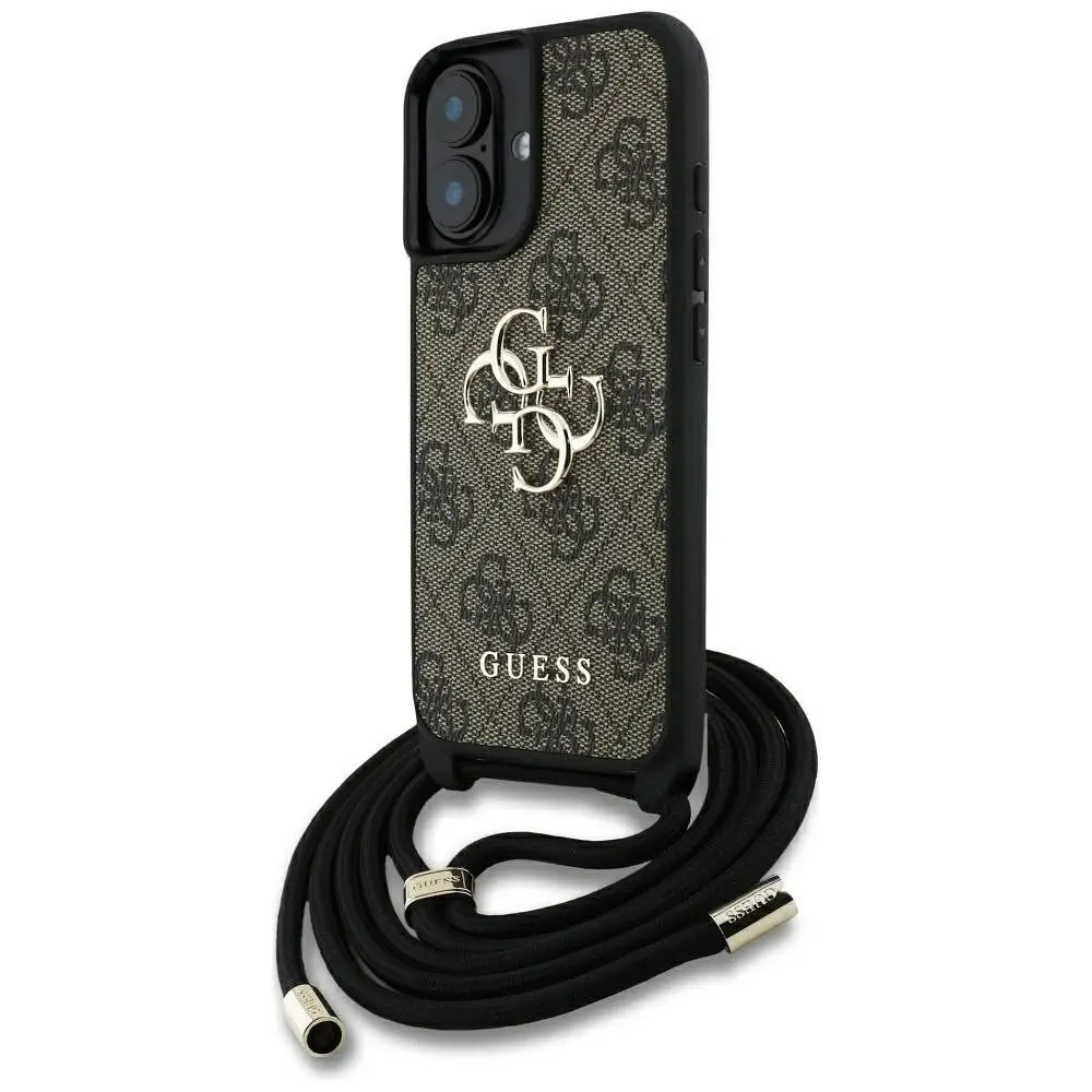 GUESS etui za iPhone 16 GUHCP16SP4GMGCRW (CBDY PU 4G Big Logo z vrvico) rjava