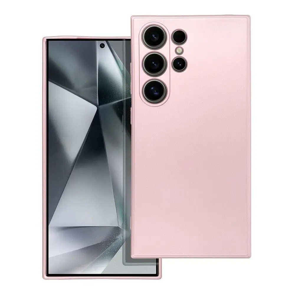 Etui za Samsung S24 ULTRA v roza barvi z metalnim učinkom