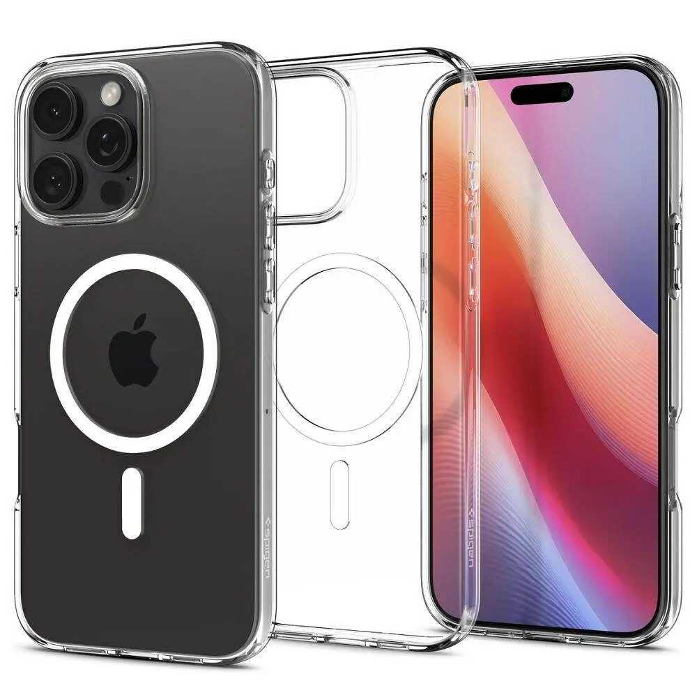 SPIGEN ovitek LIQUID CRYSTAL MAG, združljiv z MagSafe, za iPhone 16 Pro, prozoren