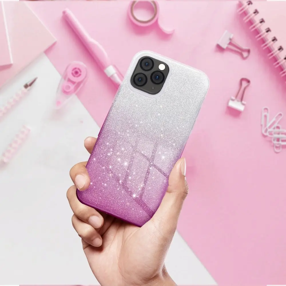 Futerał do Samsung S26 PLUS Shining transparentny różowy