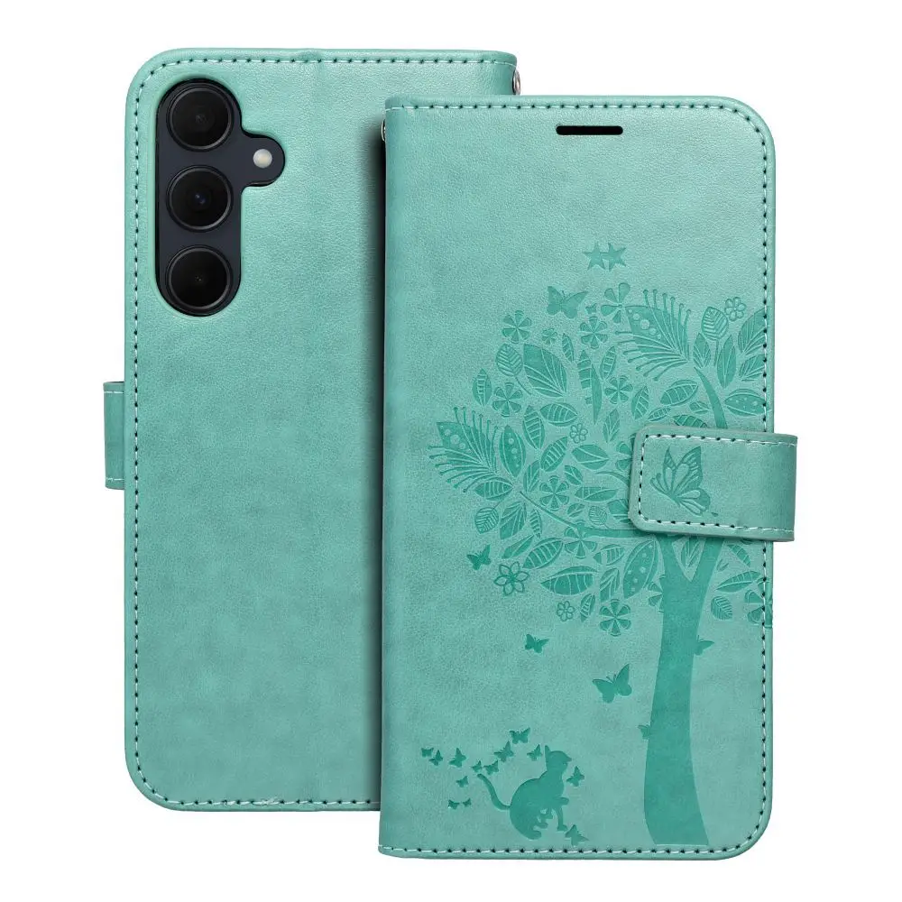 Torba MEZZO Book za SAMSUNG A35 5G, lesena, zelena
