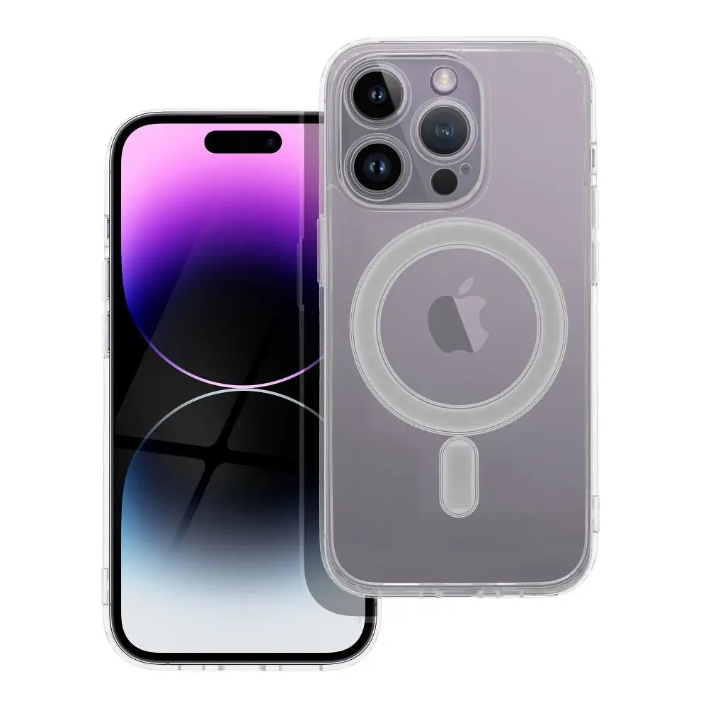Transparentni etui za iPhone 14 PRO Clear Mag Cover (STR / CAMERA PROTECTION), združljiv z MagSafe