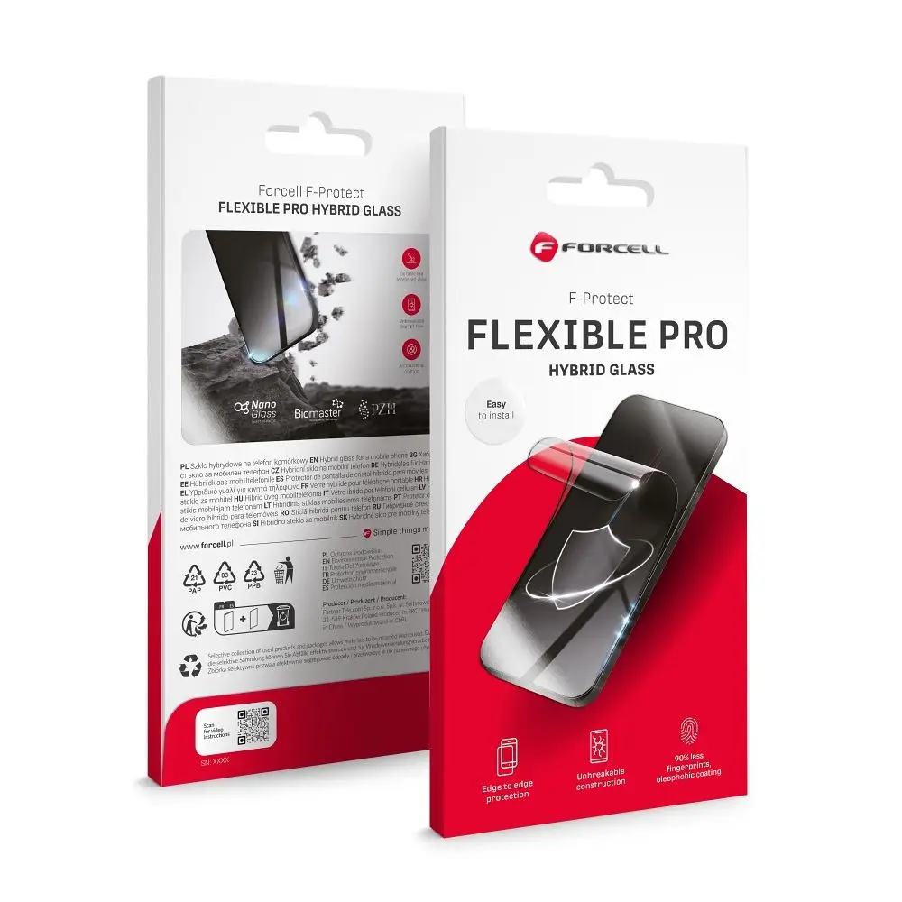 Hibridno steklo za Samsung A56 5G Forcell Flexible 5D, črno