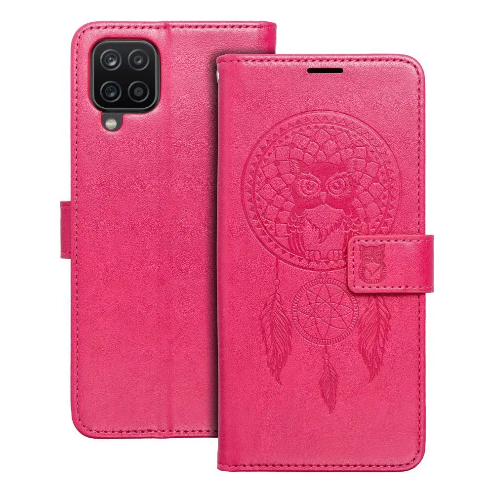Torbica MEZZO Book za SAMSUNG A12 / M12 »Lovec sanj« v barvi magenta