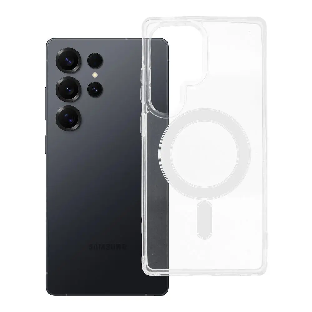 Ohišje za Samsung S25 ULTRA Clear Mag Cover (STR), združljivo z MagSafe, prozorno