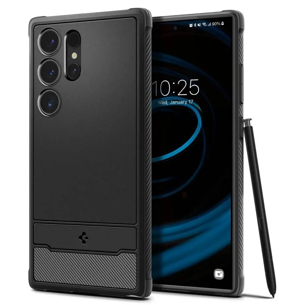 SPIGEN ovitek RUGGED ARMOR za SAMSUNG S24 Ultra, mat črna barva
