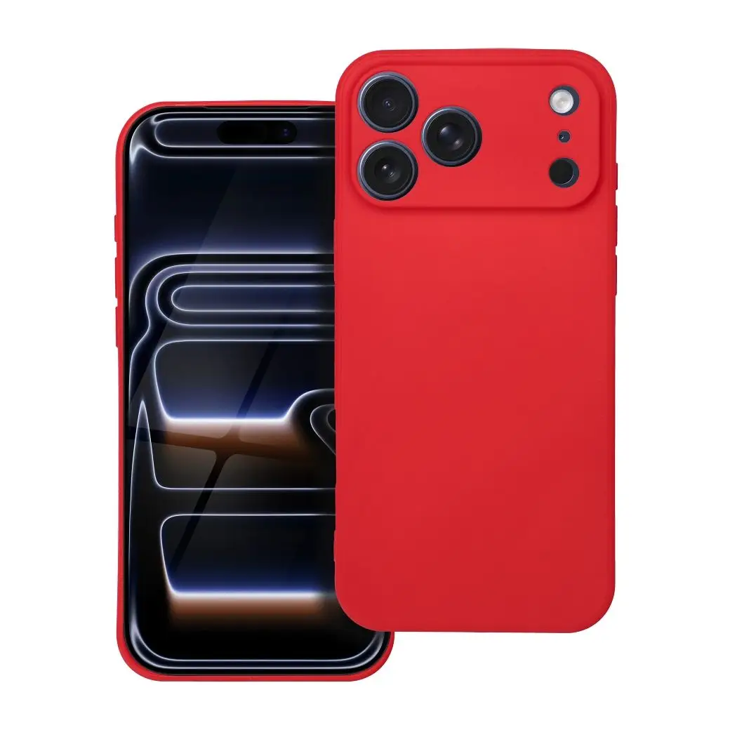 Mehka torbica za iPhone 17 Pro Max, rdeča