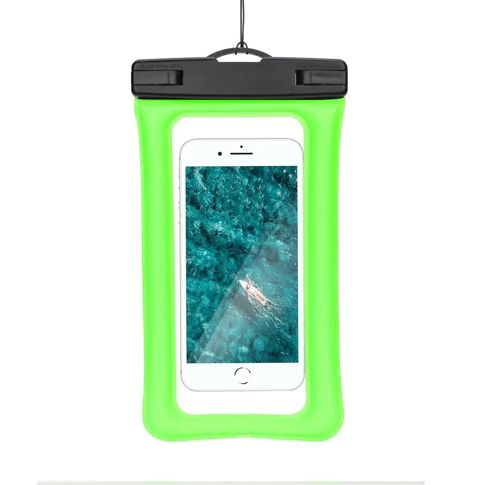 Univerzalno vodoodporno etui za telefon s plastičnim zapiranjem AIRBAG, zeleno