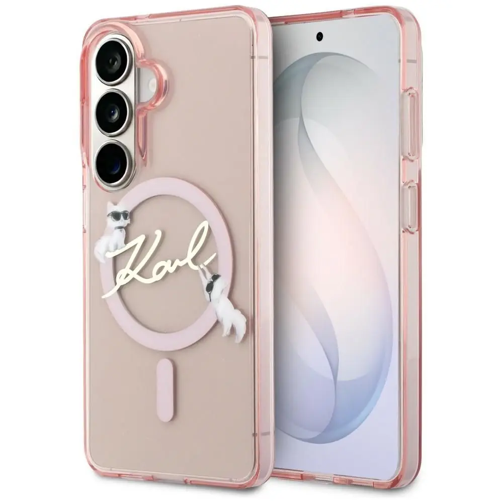 KARL LAGERFELD etui za SAMSUNG S26 KLHMS26S5HKSCAP (Magnetic IML KC Script) roza
