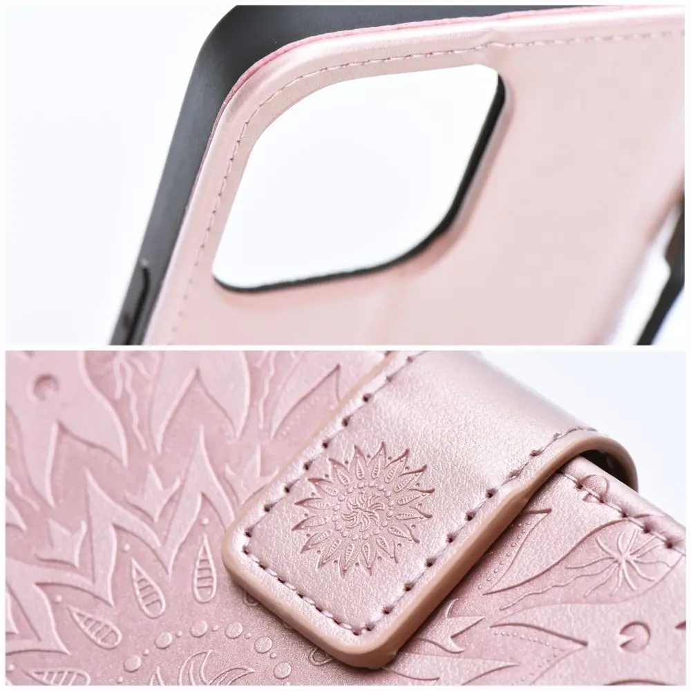 Torbica MEZZO Book za SAMSUNG A06, mandala, zlato-roza