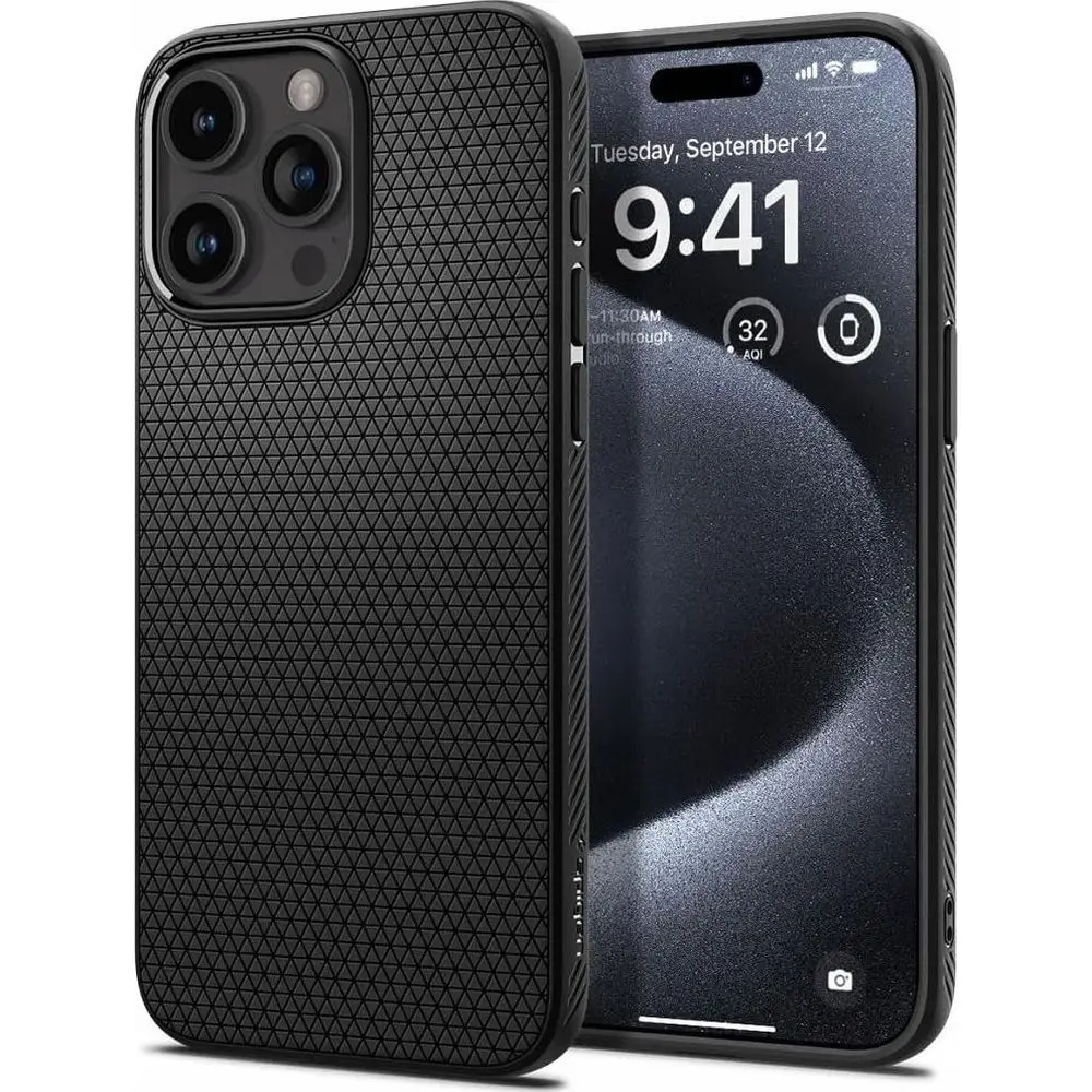 SPIGEN ovitek LIQUID AIR za iPhone 16 Pro, mat črna barva