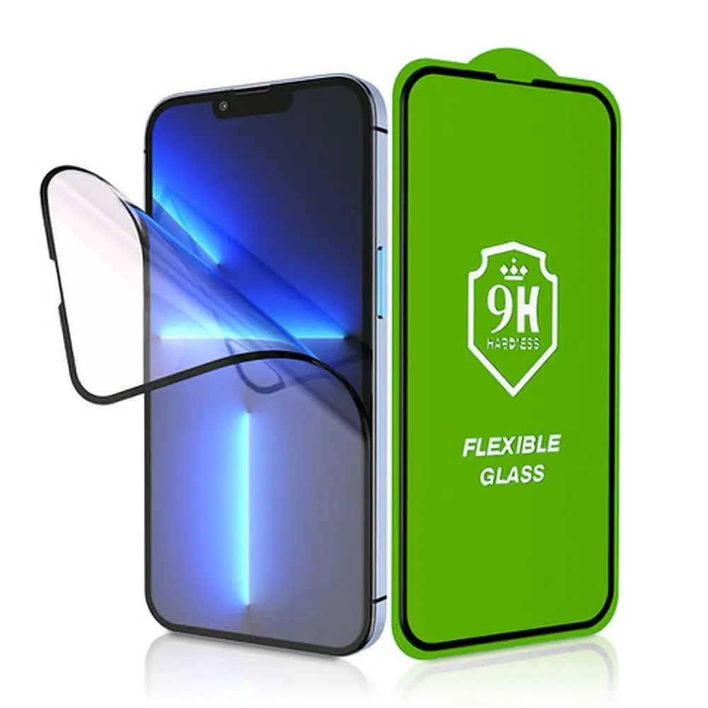 Hibridno steklo Bestsuit Flexible 5D Full Glue za Samsung Galaxy S26, črno (delujoč bralnik)