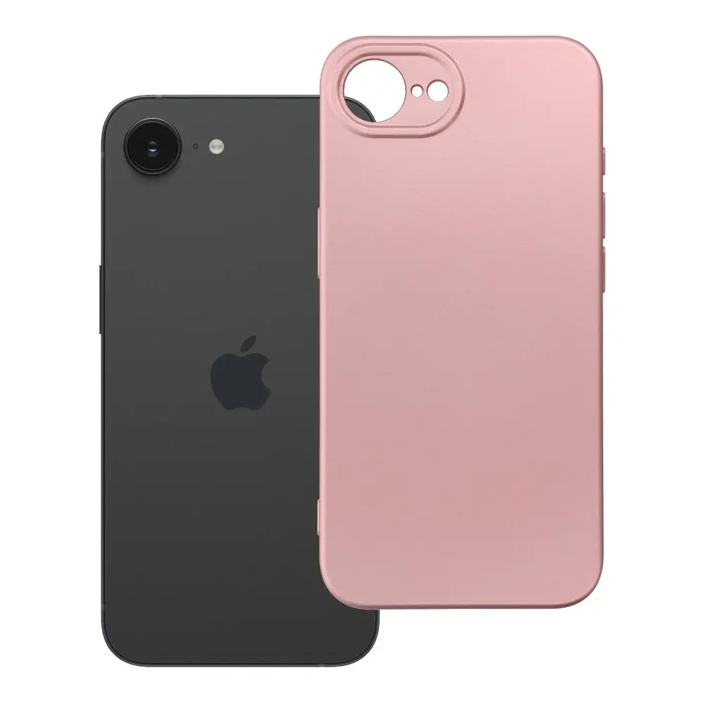 Ovitek za iPhone 16e (SE 4 2025) / 17e v metalno roza barvi
