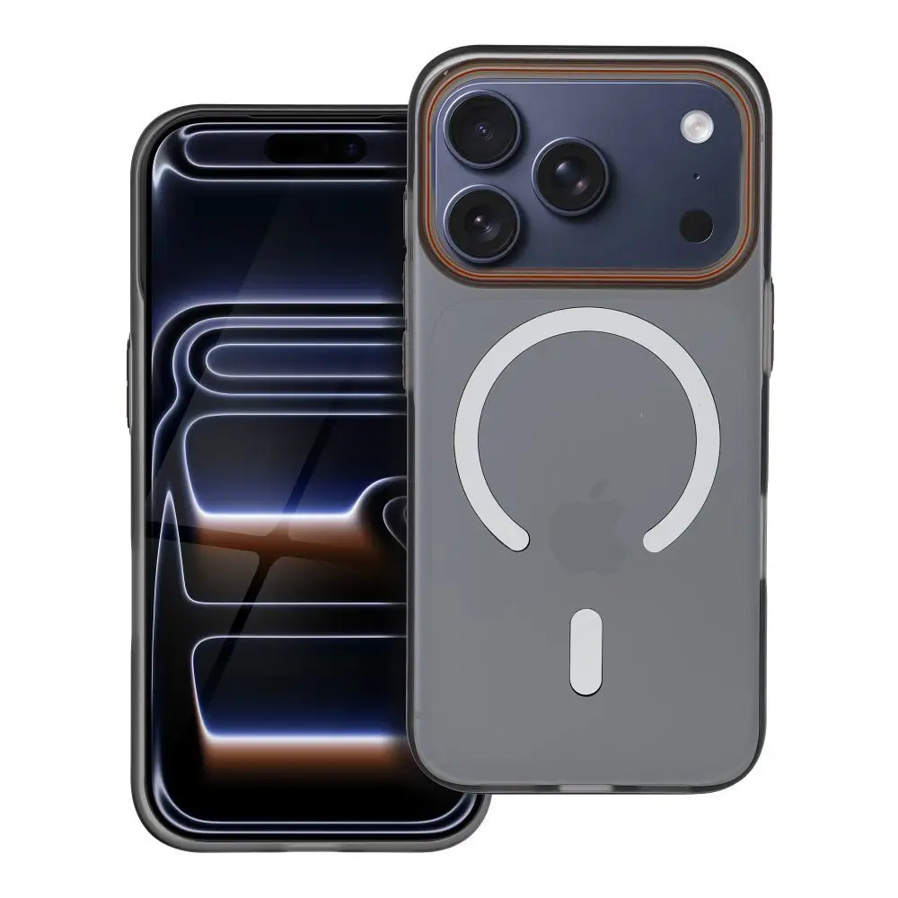 Ohišje za iPhone 17 Go Orange, združljivo z MagSafe, črno