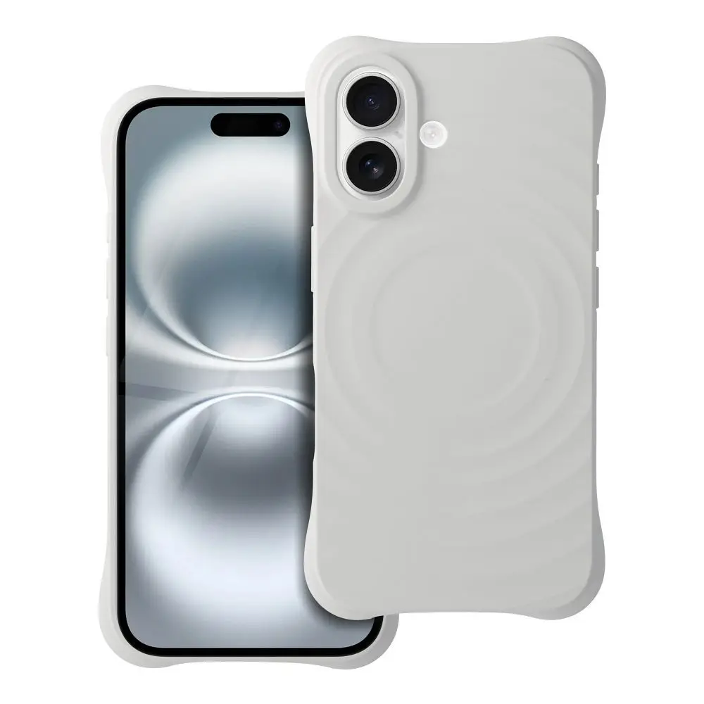 Silikonski etui za iPhone 16 Zephyr Mag Cover, združljiv z MagSafe, bel
