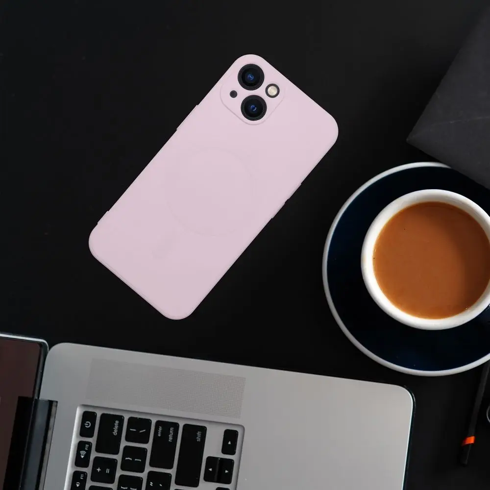 SILICONE MAG COVER ovitek, združljiv z MagSafe, za XIAOMI Redmi 15 4G / 5G (171,1 mm), roza