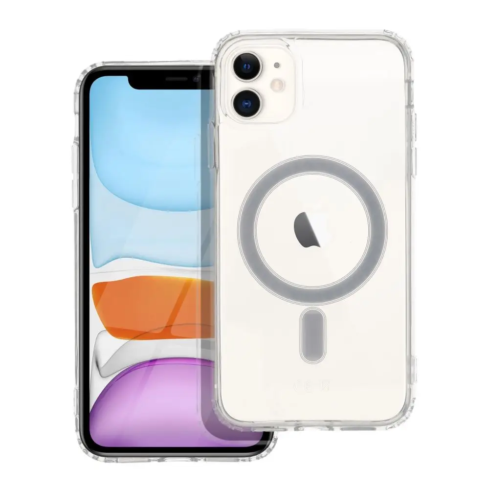 Transparentni etui za iPhone 11 Clear Mag Cover (STR), združljiv z MagSafe